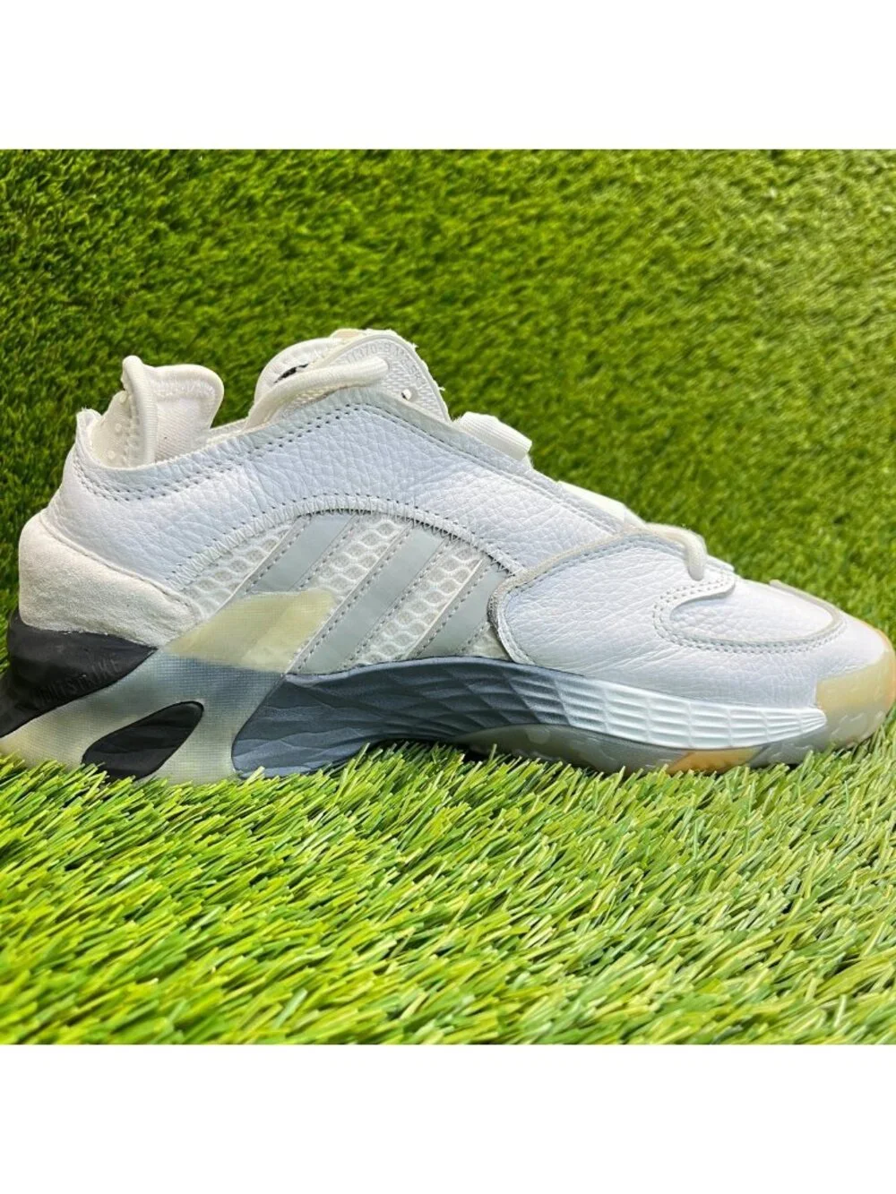 Adidas Streetball Mens Size 6.5 White Black Athletic Basketball Shoes Sneakers_4